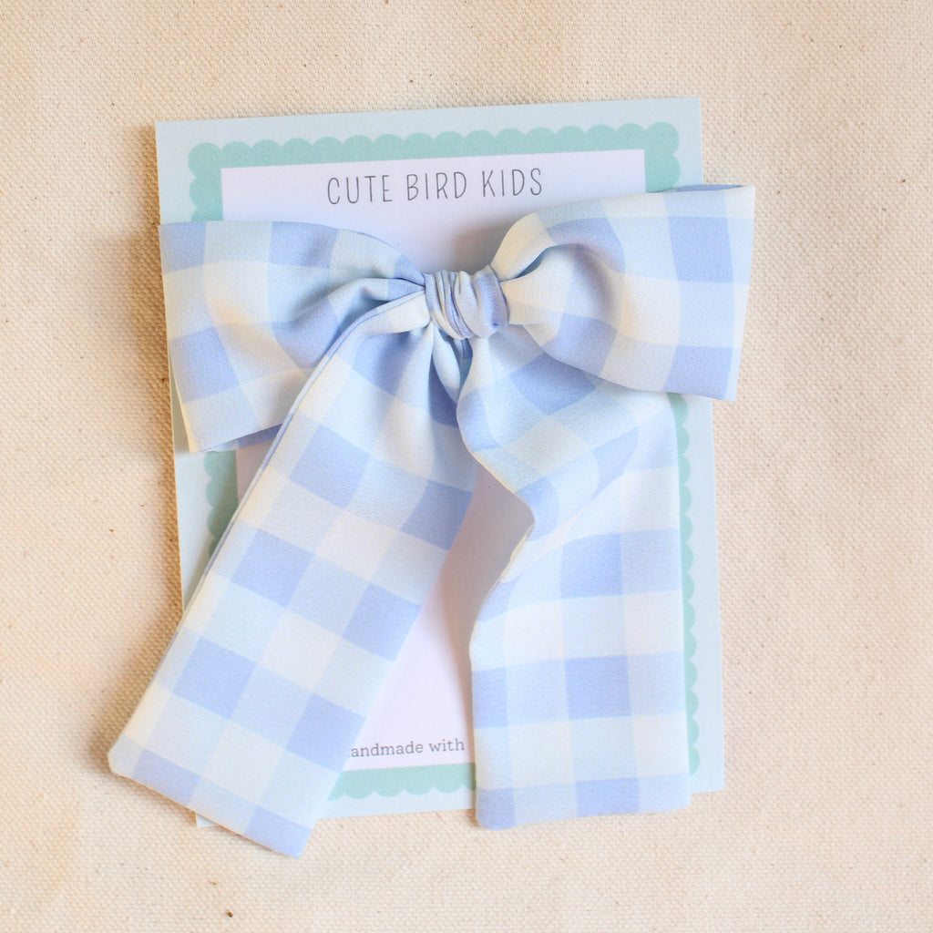 PERI BLUE GINGHAM Lady Bow