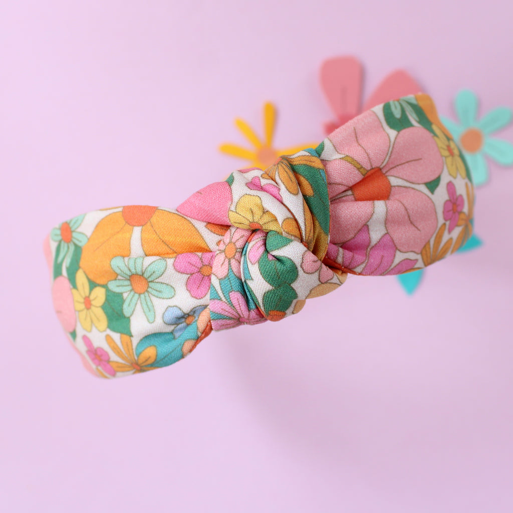 GROOVY BLOOMS Knotted Headband
