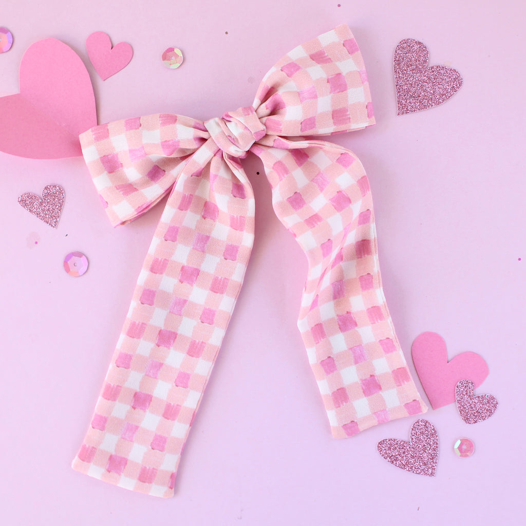 ROSY GINGHAM Lady Bow